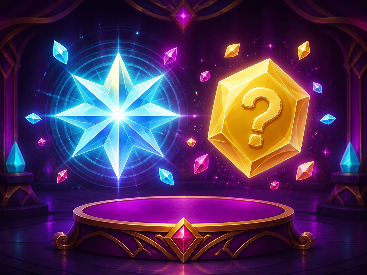 Estrella mágica de cristal y gema dorada de multiplicador misterioso
